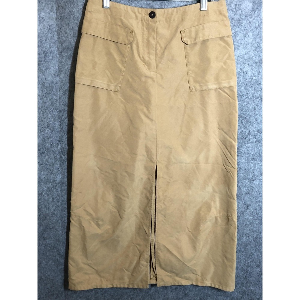 Patagonia Skirt Womens 6 Tan Midi Utility Front Pockets Nylon Blend 88700F4